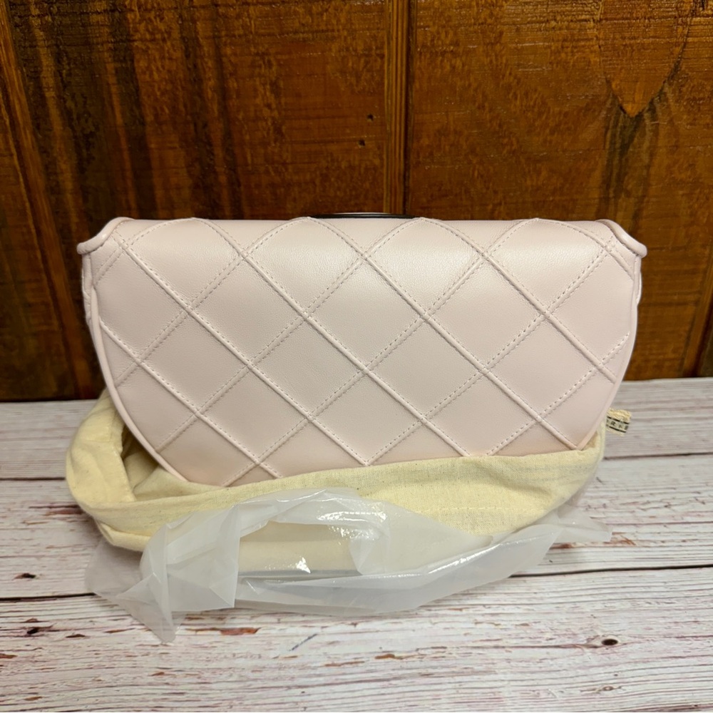 Tory Burch Mini Fleming Soft Crescent Shoulder Bag - Pale Pink - Picture 7 of 8